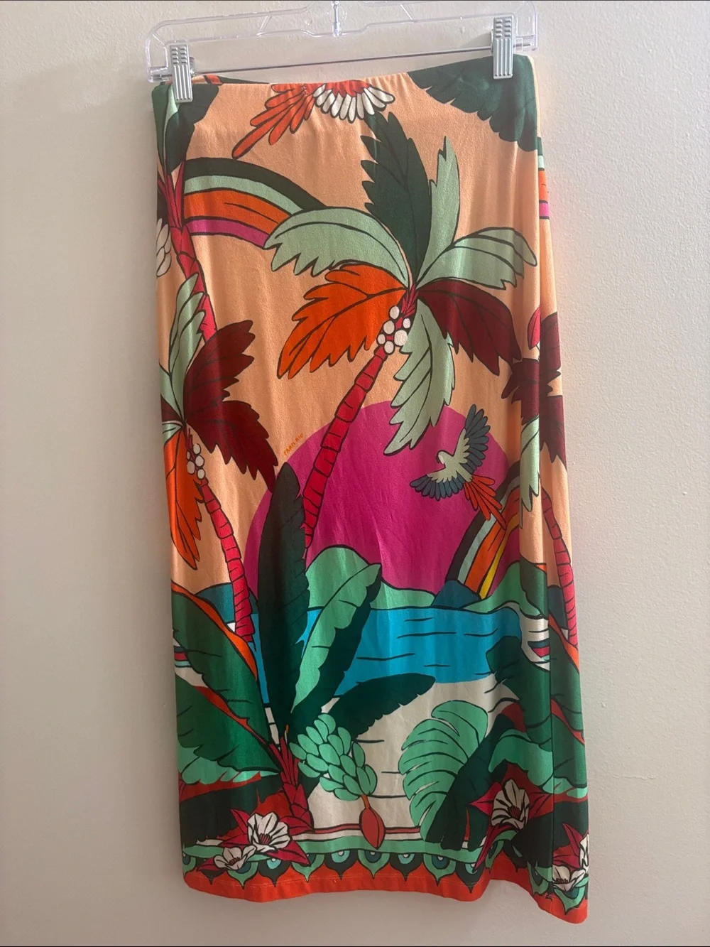 Farm Rio × Anthropologie Printed Wrap MIDI Skirt – Size S - Picture 7 of 10
